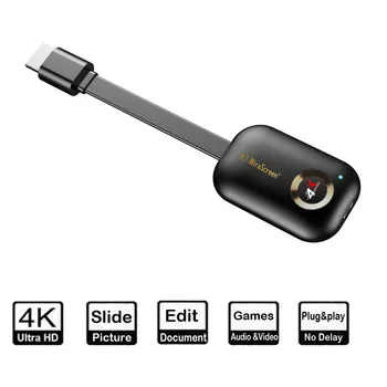 G9 Plus 2.4 G / 5G 4K Bezdrôtový kompatibilný s HDMI HD 265 Displej Wifi Dongle Zrkadlo Miracast Airplay Prijímač Pre Projektor Hdtv