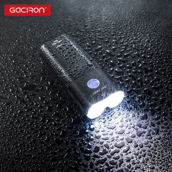 GACIRON Profesionálne 1800 lumenov Požičovňa svetlo Power Bank IPX6 Nepremokavé USB Nabíjateľné 6700mAh Bicykel predné svetlo Blesku
