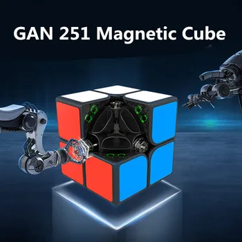 GAN 251 Magnetické 2X2 mini Magic cube Rýchlosť a plynulé 3-vrstvový Kocka detí raného vzdelávania hračka 3x3x3 Cubo magico dospelých darček