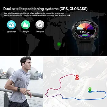 Gandley M5S SIM Karty Smart Hodinky Android iOS Hodinky s GPS, Barometer, Kompas Bluetooth Hovor Smartwatch Fitness Tracker Hodinky