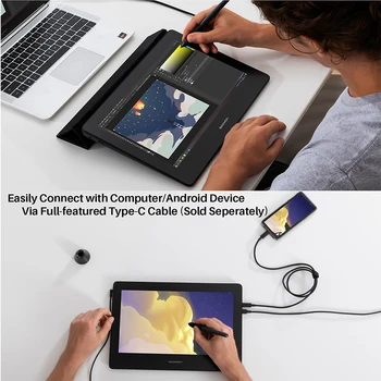 GAOMON PD1320 13,3-Palcový Digitálny Grafický Tablet Monitor Plné Laminované HD 86% Farebného Gamutu NTSC Obrazovky pre Kreslenia & Maľovania