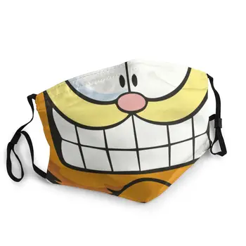 Garfield Umývateľný Unisex Dospelých Úst Tvár Masku Mačka Cartoon Anti Haze Prachotesný ochranný Kryt Respirátor Úst-utlmiť