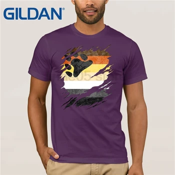 Gay Medveď Pride Vlajka Roztrhlo T-Shirt Deň matiek Ms. T-shirt Oblečenie Populárne T-Shirt Crewneck Bavlna Tees