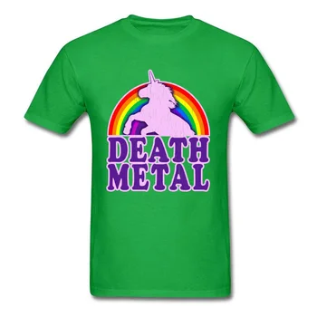 Geek Death Metal Jednorožec Tričko Čierne pánske Tričká 2018 Nové Rainbow Grafické Tričko Hip Hop Kapela T-Shirt Mikina Leto, Jeseň