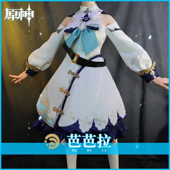 Genshin Vplyv Cosplay Halloween Kostým Hra Projektu Barbara Dievča Princezná Šaty Slúžka Oblečenie Anime Parochňu Lolita Strany Oblečenie
