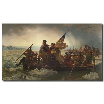 George Washingtons Prekročení Rieky Delaware Umelecké Plátno Plagát Maľovanie Na Stenu Obrázok Tlače Domov Spálne Dekorácie, Umelecké Diela
