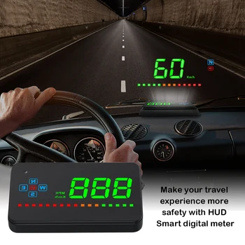 GEYIREN A2 HUD GPS Digitálny Rýchlomer Hlavu Hore Zobrazenie prekročenia rýchlosti Upozornenie Alarm čelné Sklo Projektor Pre Auto