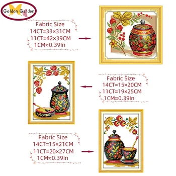 GG Farebné Keramiky Pečiatkou Cross Stitch Výšivky Auta 11CT 14CT DIY Nastaviť Radosť nedeľu Čínsky Cross Stitch Vzor pre Home Decor
