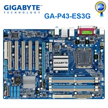GIGABYTE GA-P43-ES3G Ploche Dosky P43 Socket LGA 775 Pre Core 2 Pentium D DDR2 16 G ATX P43-ES3G Zrekonštruovaný Doske