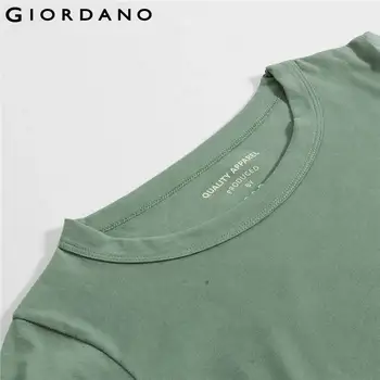 Giordano Ženy Tshirts Obyčajný Bavlna Crewneck-T-shirt Žena Dlhý Rukáv Soild Pohodlné Camiseta Mujer 05320882