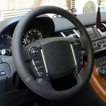 GKMHiR Umelej Kože Čierne Auto Volant, Kryt pre Land Rover, Objaviteľ 3 4 Freelander 2 Range Rover Sport Edition