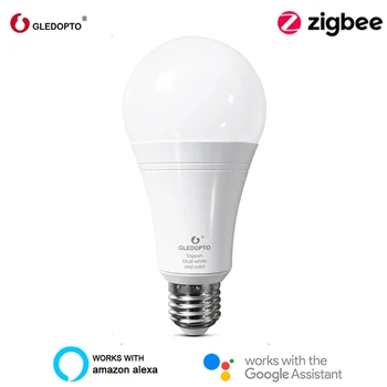 GLEDOPTO 12W ZigBee Smart Led Žiarovky Lampy 220V E27 Svetlo RGB+SCS Osvetlenie Kompatibilné Echo Plus Smartthings Domovská stránka Google Alexa