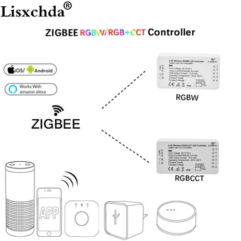 GLEDOPTO ZIGBEE most app Led Controller RGBW stmievač pásy Radič DC12/24V comptible s LED echo zll štandardné LED