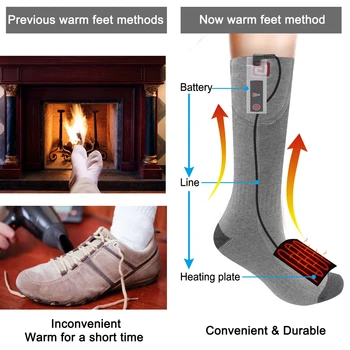GLOBÁLNE VASION Nabíjateľnú Batériu, Vyhrievané Ponožky Držiak pre Chronicky Studené Nohy pre Ženy a Mužov