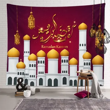 Gobelín Stene Visí Ramadánu Dekorácie pre Domov Eid Mubarak Dekor Ramadánu Kareem Dekor Pomoci Mubarak Dekorácie, Party Dodávky