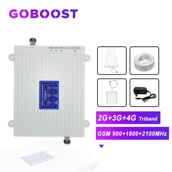 GOBOOST Celulárnej Zosilňovač 2G, 3G, 4G sieťach GSM 900 1800 2100 4G DCS LTE Signálu Celulárnej siete Booster Mobilné Telefóny Zosilňovač 4G Anténu Auta