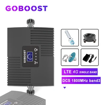 GOBOOST Celulárnej Zosilňovač 4G Opakovač Signálu Celulárnej siete LTE Booster GSM 4G Signál Booster Bunky DCS 1800 LCD Displej Yagi Anténa