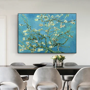 Gogh Mandľový Kvet Kvetov Van Impresionistického Olej Plagáty, Maľba na Plátno, Vytlačí Wall Art Obrázky pre Obývacia Izba Dekor