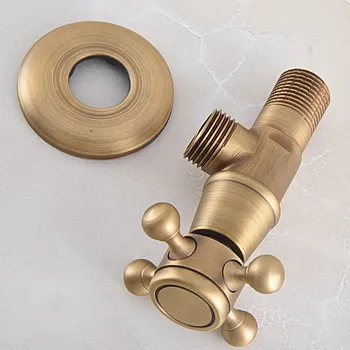 Gold Black Antique Brass Trojuholník Ventil Vody regulačný Ventil Kúpeľňa vodovodu Ventil 1/2*1/2 Mosadz Uhol ventily KD1439