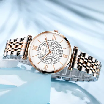 Gold Diamond Hodinky Ženy, Luxusné Kapela Príčinné Dámske Náramkové Hodinky Klasický Elegantný Top Predávať Zegarek Damski Darčeky hodinky ženy