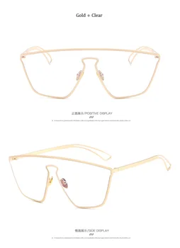 Gold Jasné Okuliare 2019 Najnovšie Nadrozmerné Kovový Rám Ženy Slnečné Okuliare Značky Dizajnér Veľké Športové Mužov Slnečné Okuliare Odtiene Oculos