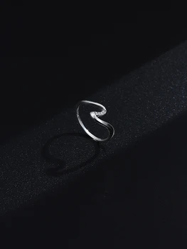 GOMAYA 925 Sterling Silver Krúžky Pre Ženy 5A Jasné Cubic Zirconia Geometrické Nepravidelný Krúžok Výročie Jemné Šperky Odporúčame