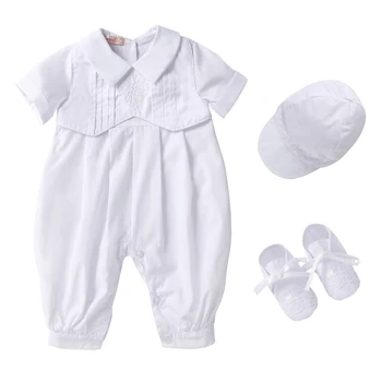 Gooulfi Detské Oblečenie Krst Krst Nastaviť Dieťa Dlhý Rukáv Batoľa Biele Oblečenie, Oblečenie Formálne Kostým Chlapčeka Novorodenca