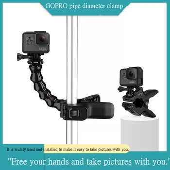 GoPro hero8 7 6 5 4 pôvodného pohybu kamery príslušenstvo univerzálny flexibilný držiak potrubia priemer sedlovky