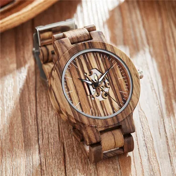 Gorben Quartz Hodinky Top Značky Luxusné drevené Hodinky Kostra Transparentné Šport pár Náramkové hodinky