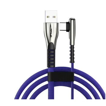 GP Obchodník micro USB Kábel 90 ° rýchle nabíjanie a prenos dát, nylon a medi-2 m-modrá farba