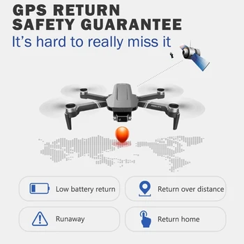 GPS Drone s 5G WiFi FPV 2-Os 4K Dual Kamera Anti-Shake Gimbal 2000 m Obrázok Prenos Striedavé Podporuje TF Kartu Rc Drone