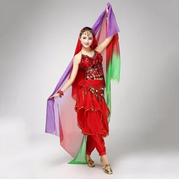 Gradient Závoj Šatkou Tvári Šatku Ženy, Brušný Tanec Bollywood Kostým Silk-ako Nové