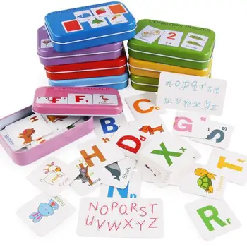 Graf Zápas Hra detský Skoro Vzdelávacie Montessori Hračky, Puzzle, Karty Cartoon Vozidla Vzdelávania Pocket Flash Karty MG09