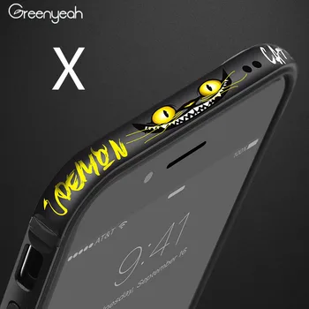 Greenyeah Luxusný Telefón Kryt pre iPhone X XS Prípade Hliníkový Bumper pre iPhone X Roztomilý Zvierat Prípade Pokrytie Európskeho štýl Rám