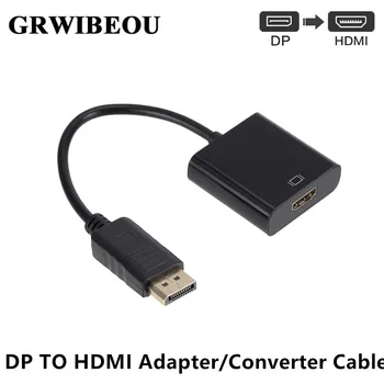 Grwibeou DP pre Adaptér HDMI DP Samec na HDMI Ženské Video Audio Prevodník pre PC Notebook, Projektor, Display Port, HDMI Adaptér
