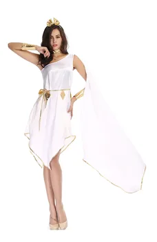 Grécke Bohyne Voľné Nepravidelný Šaty Maškarný Karneval Výkon Sexy Dospelých Halloween Kostýmy Egyptu Kleopatra Cosplay Oblečenie