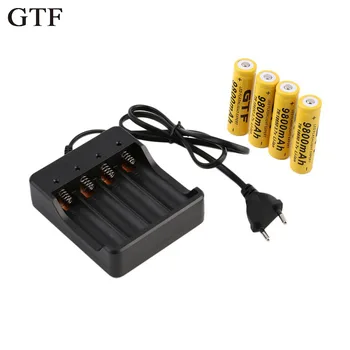 GTF NÁS EÚ plug 4 Sloty Inteligentná Nabíjačka Batérií s skratu ochrana Pre 4 X 18650 li-ion nabíjateľná batéria