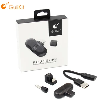GuliKit Trasu+ Pro Bezdrôtový Buletooth USB Prijímač alebo Vysielač S Audio, USB-C Kábel, Adaptér 3,5 mm Mikrofón