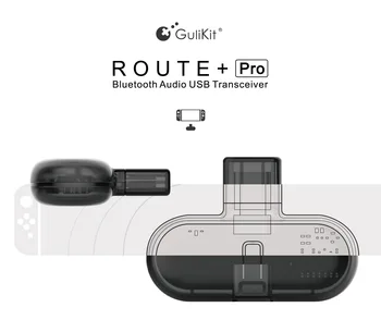 GuliKit Trasu+ Pro Bezdrôtový Buletooth USB Prijímač alebo Vysielač S Audio, USB-C Kábel, Adaptér 3,5 mm Mikrofón