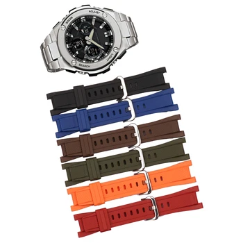 Gumy popruh mužov pin spony, hodinky, príslušenstvo pre Casio GST hodinky remienok S120 W300GL S110 B100 športové nerezová oceľ remienok