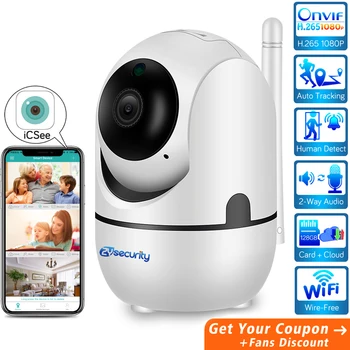 H. 265 1080P Cloud WiFi Fotoaparát Automatické Sledovanie AI Ľudských Zistiť Smart Wireless Home Security Kamera Video Dohľad CCTV Kamery