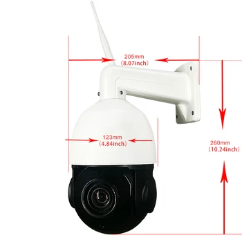 H. 265 5MP 30x Optický Zoom Ľudských Auto tracking POE Wifi Siete, IP PTZ Kamery, Onvif, TF Card Slot, CCTV Bezdrôtový Video Kamera