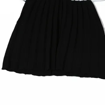H Han Kráľovná Módy Vestidos Letné Dámske Šitie Black Pletenie Šaty Bežné Slim Perličiek Elastické Skladaný Sexy Party Šaty