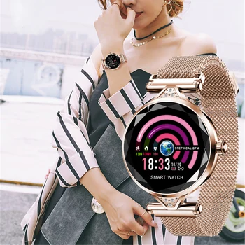 H1 Lady Smart Hodinky Módne Ženy Sledovanie Tepovej Frekvencie Fitness Tracker Ženy Smartwatch Bluetooth Nepremokavé Inteligentný Náramok.