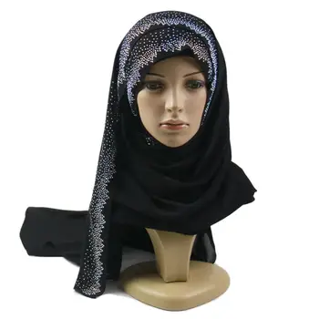 H21 10pcs Vysoko kvalitné Diamantové bublina šifón šátek/šatky šatkou zábal moslimských hidžáb môžete vybrať farby