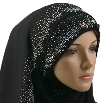 H21 10pcs Vysoko kvalitné Diamantové bublina šifón šátek/šatky šatkou zábal moslimských hidžáb môžete vybrať farby