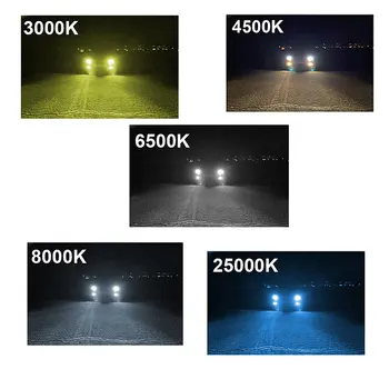 H4 LED svetlo, 6500K H1 H7 LED 45000K 8000K H8 H9 H11 9005 HB3 9006 HB4 H3 110W 16000LM auto svetlometu auto hmla žiarovka 12V 6500K