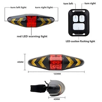 #H40 Bicyklov Svetla LED USB Nabíjateľné Varovanie zadné svetlo na Bicykel Zadné Svetlá Smart Bezdrôtové Diaľkové Ovládanie Zase Signálneho Svetla