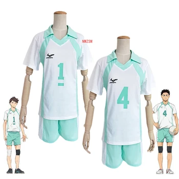 Haikyuu!! Aoba Johsai Oikawa Tooru Školskú Uniformu T-shirt Šortky Cosplay Kostým Haikiyu Loptu Volley Team Jersey Športové oblečenie