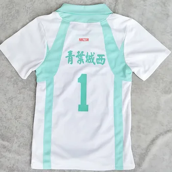 Haikyuu!! Aoba Johsai Oikawa Tooru Školskú Uniformu T-shirt Šortky Cosplay Kostým Haikiyu Loptu Volley Team Jersey Športové oblečenie